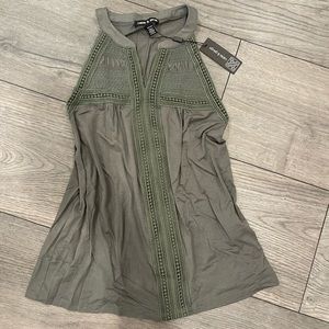 green flowy tank top